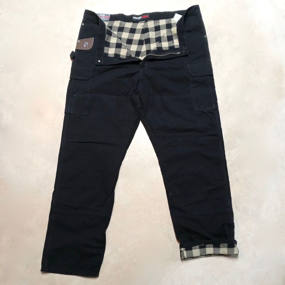 NWT Wrangler Riggs Flannel Lined Ranger Pants Size 44x34 Workwear Utility